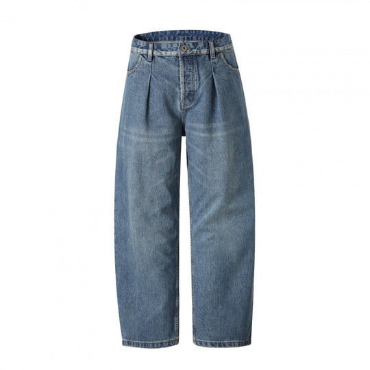 Damen Hochtaillierte Jeans mit Bundfalte, geradem Schnitt und weitem Bein Shop Nory