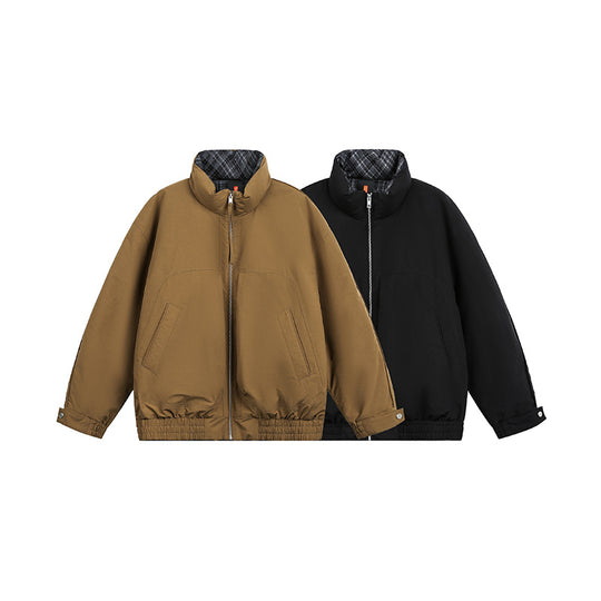 Unisex Oversize Blousonjacke mit Stehkragen und gestepptem Innenfutter Shop Nory
