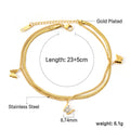 Damen Armband mit zarten Schmetterlingsanhängern und goldplattierter Oberfläche Shop Nory