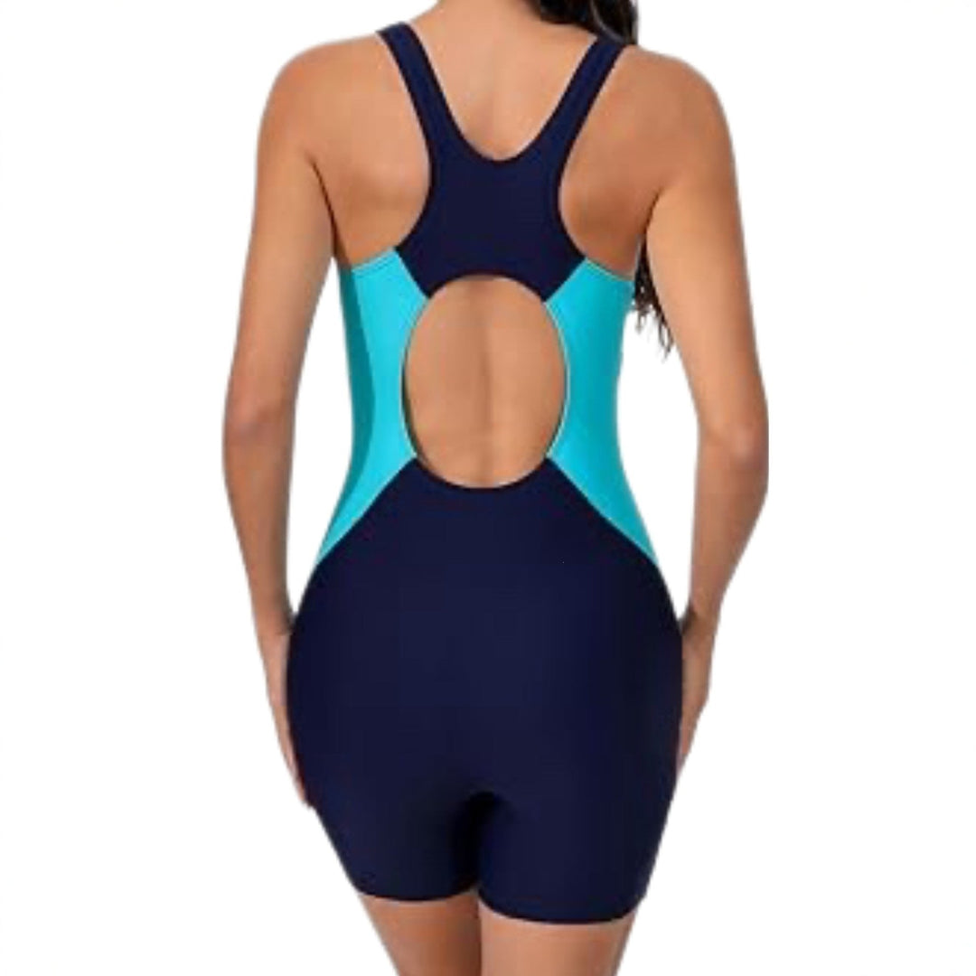 Damen Sportlicher Schwimmanzug mit kurzen Beinen Shopnory