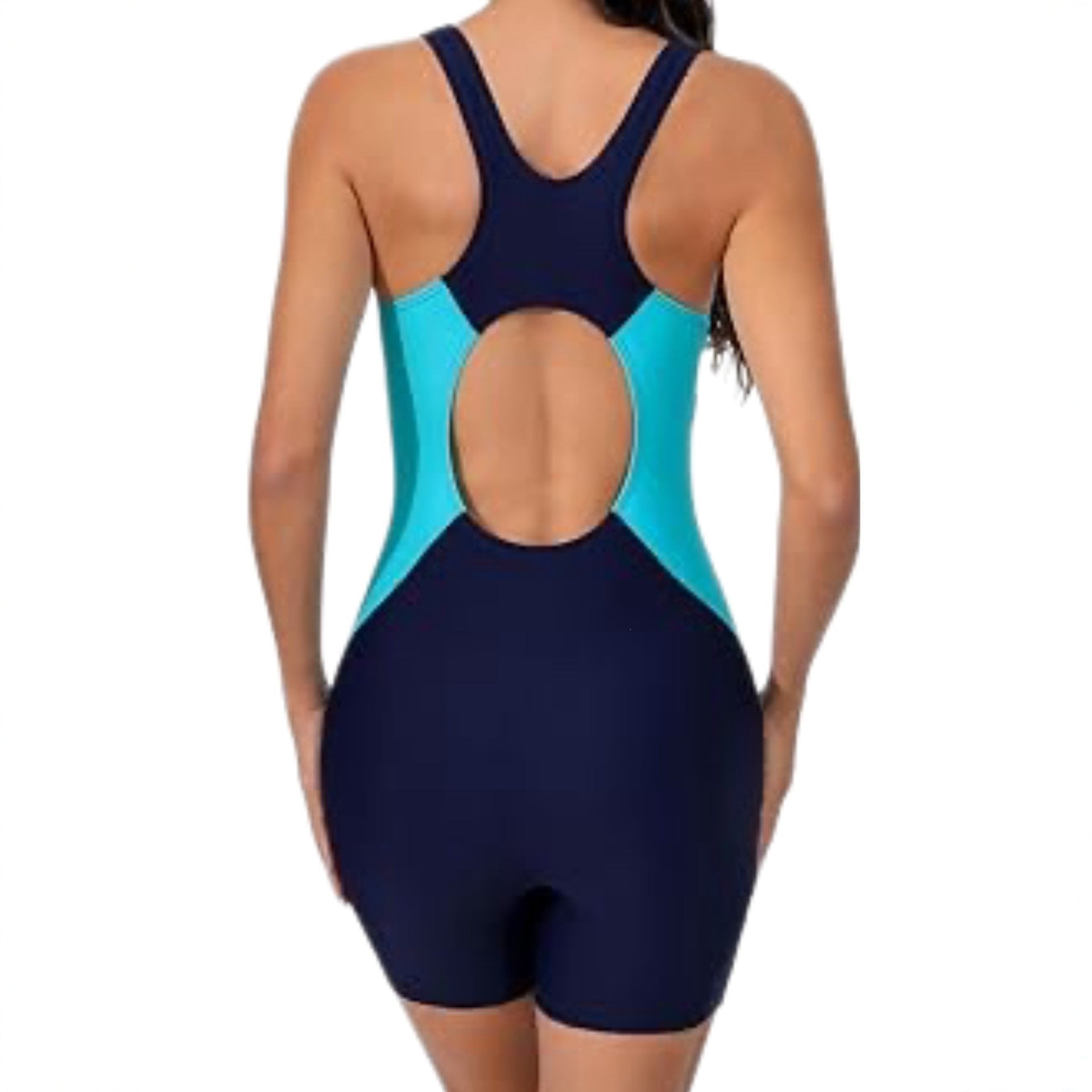 Damen Sportlicher Schwimmanzug mit kurzen Beinen Shopnory