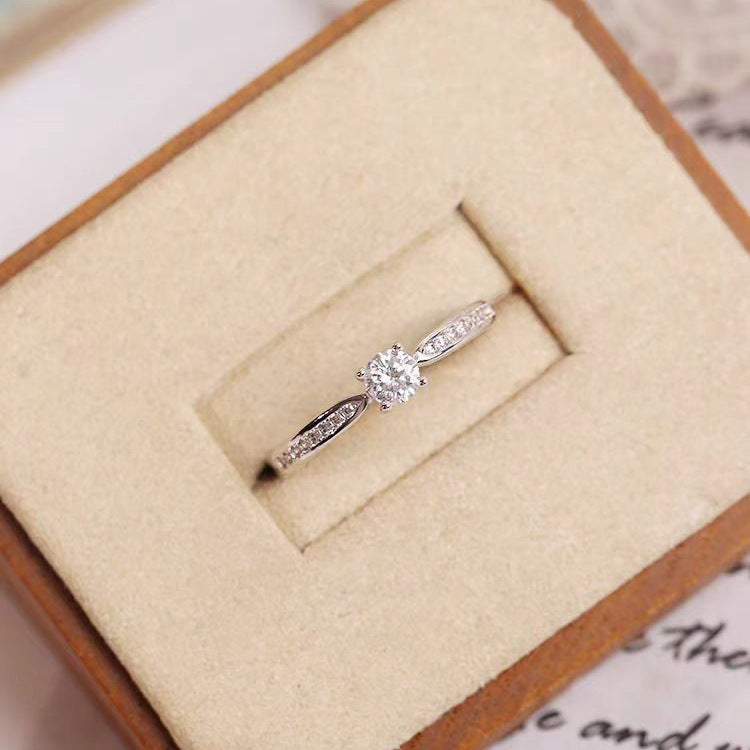 Damen eleganter Verlobungsring mit funkelndem Zirkonia Shop Nory