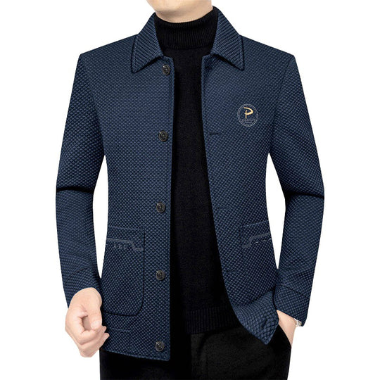 Herren Strukturierte Übergangsjacke mit Reverskragen und aufgesetzten Taschen Shop Nory