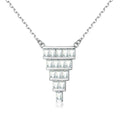 Damen elegante Halskette mit geometrischem Anhänger aus Zirkonia Shop Nory