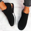Damen Atmungsaktive Slip-On Sneaker mit trendiger Textiloberfläche und elastischem Kragen