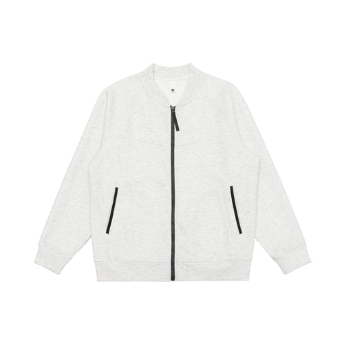 Unisex Sweatjacke im Bomberstil mit durchgehendem Reißverschluss, Raglanärmeln und Kontrastbesatz Shop Nory