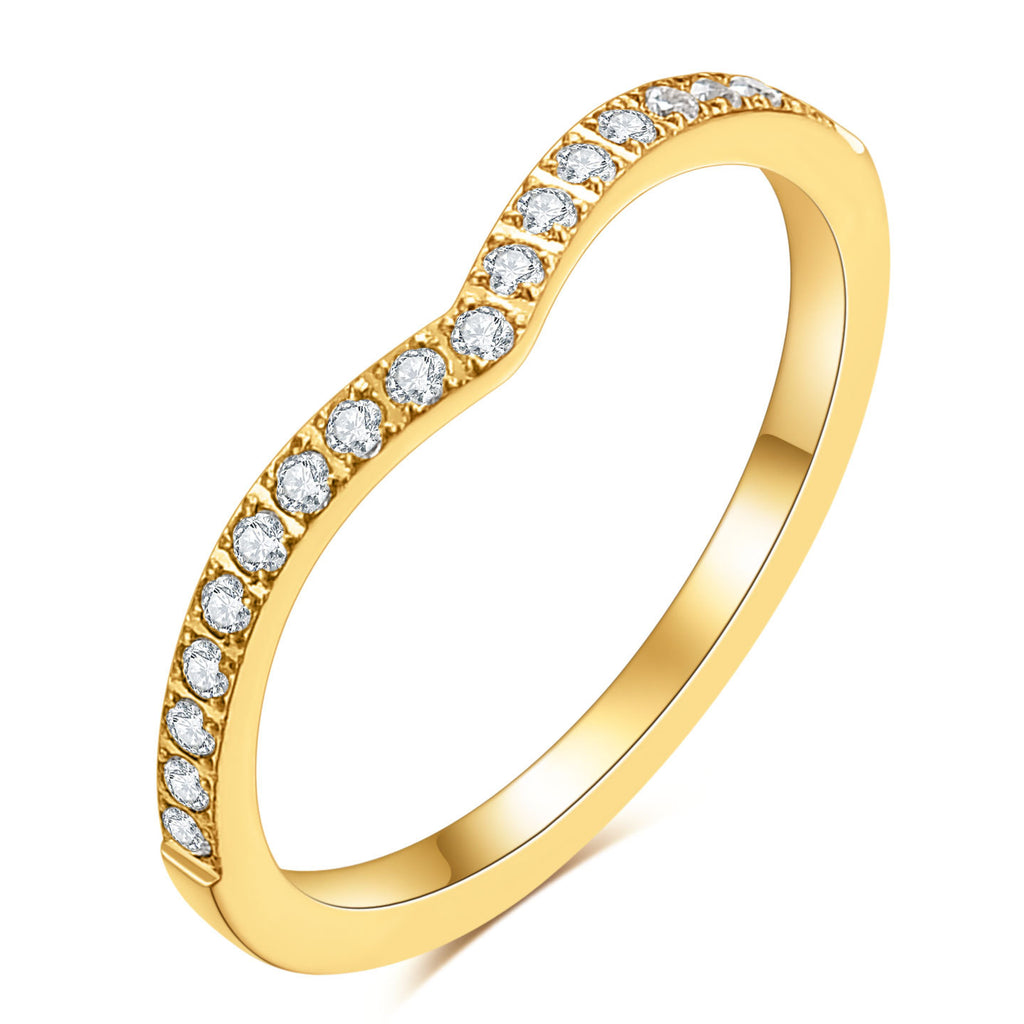 Damen Ring mit elegantem Zirkonia-Steinbesatz Shop Nory