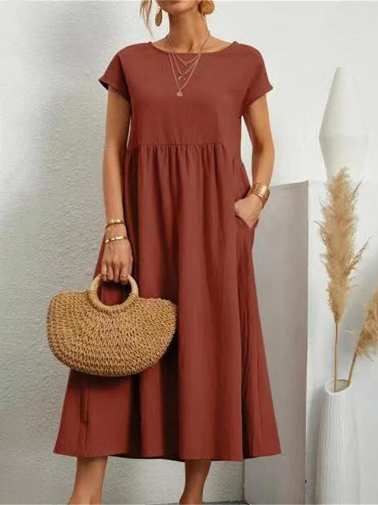 Damen Maxikleid aus leichtem, luftdurchlässigem Stoff