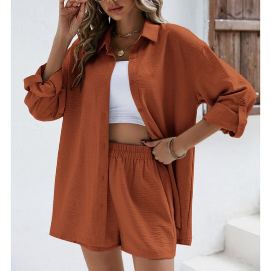 Damen lässiges Oberteil und Shorts Set