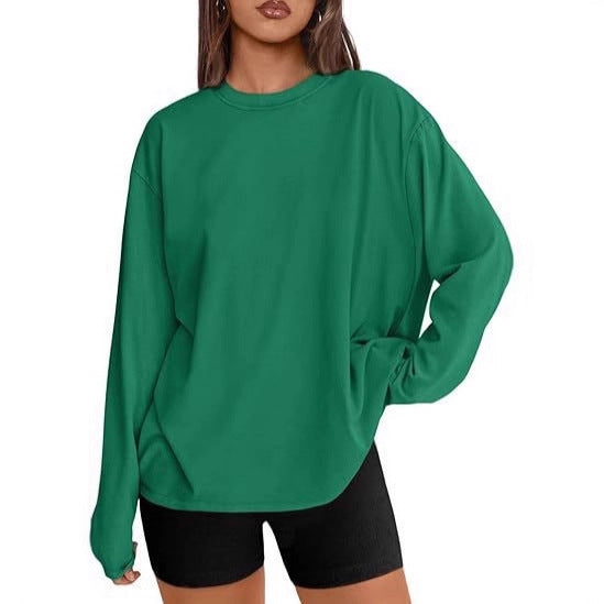 Damen Oversize-Sweatshirt mit Rundhalsausschnitt und verlängertem Saum Shop Nory