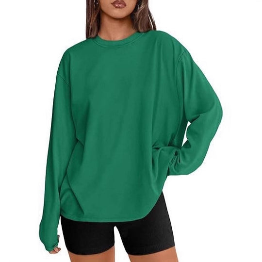 Damen Oversize-Sweatshirt mit Rundhalsausschnitt und verlängertem Saum Shop Nory