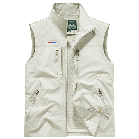 Herren Outdoor-Utility-Anglerweste mit atmungsaktivem Meshrücken und multifunktionalen Taschen Shop Nory