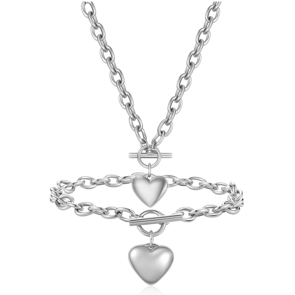 Damen Schmuckset mit Herzanhängern und außergewöhnlichem Farbverlauf Shop Nory