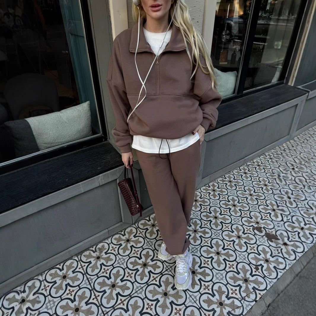 Damen Lässiger Oversized Hoodie und Jogginghose Set Shopnory