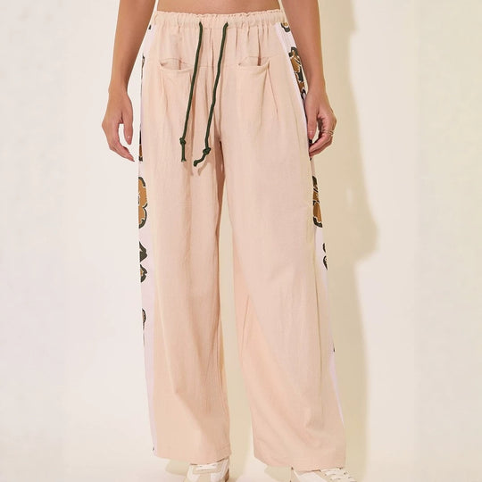 Damen Modische Sommerhose mit Blumenmuster