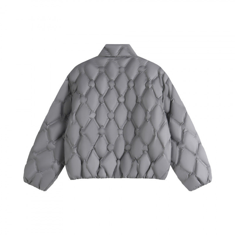 Unisex Kurz geschnittene Steppjacke im Boxy-Schnitt mit Diamantsteppung und schrägen Reißverschlusstaschen Shop Nory
