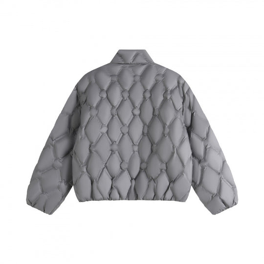 Unisex Kurz geschnittene Steppjacke im Boxy-Schnitt mit Diamantsteppung und schrägen Reißverschlusstaschen Shop Nory