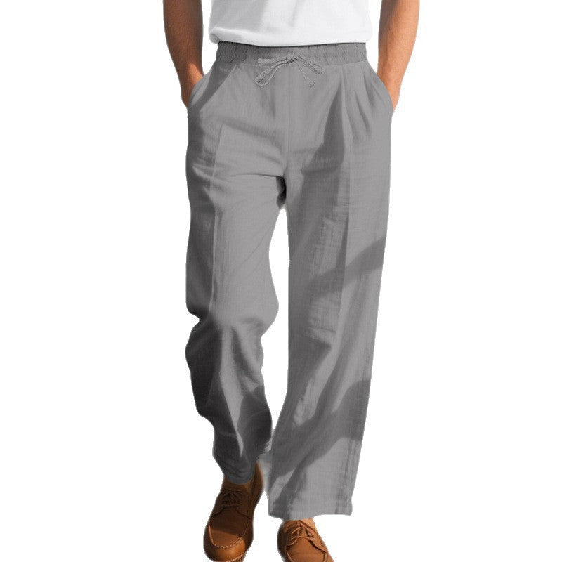 Herren bequeme Strandhose mit elastischem Bund und verstellbarem Kordelzug