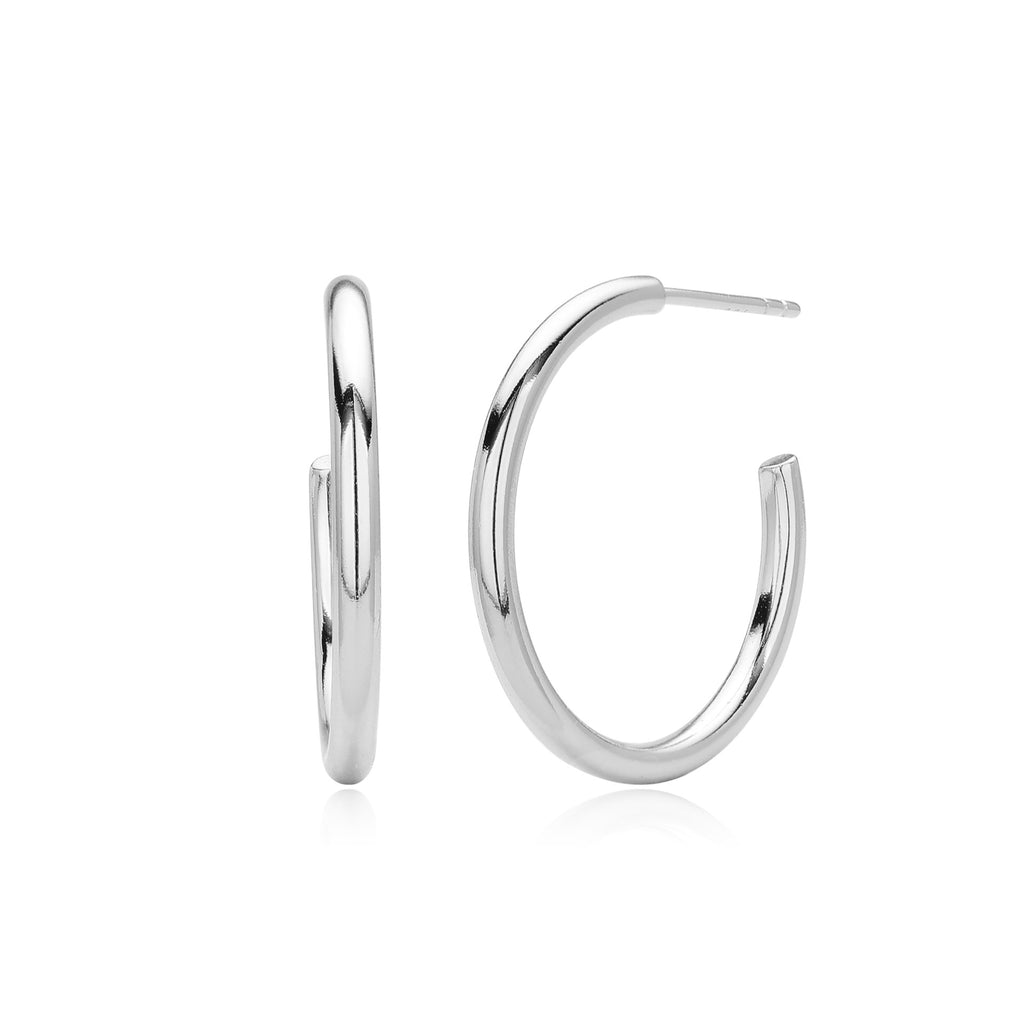 Damen Creolen Ohrstecker aus hochwertigem 925 Sterling Silber mit elegantem, geschwungenem Design Shop Nory