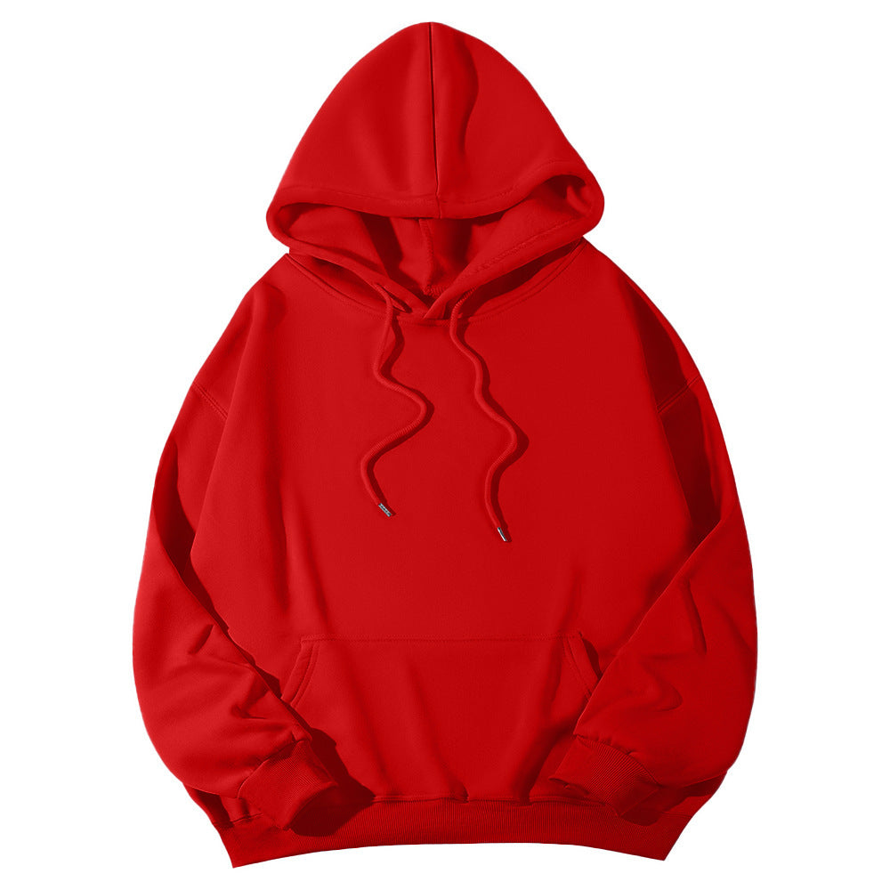 Unisex Oversize-Fleece-Hoodie mit tiefer Schulter, Kängurutasche und breitem Rippbund Shop Nory