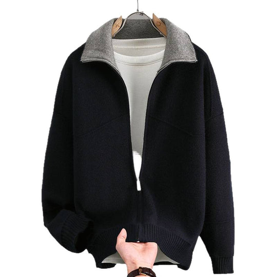 Herren Stylische Sweatjacke mit hohem Kragen Shop Nory