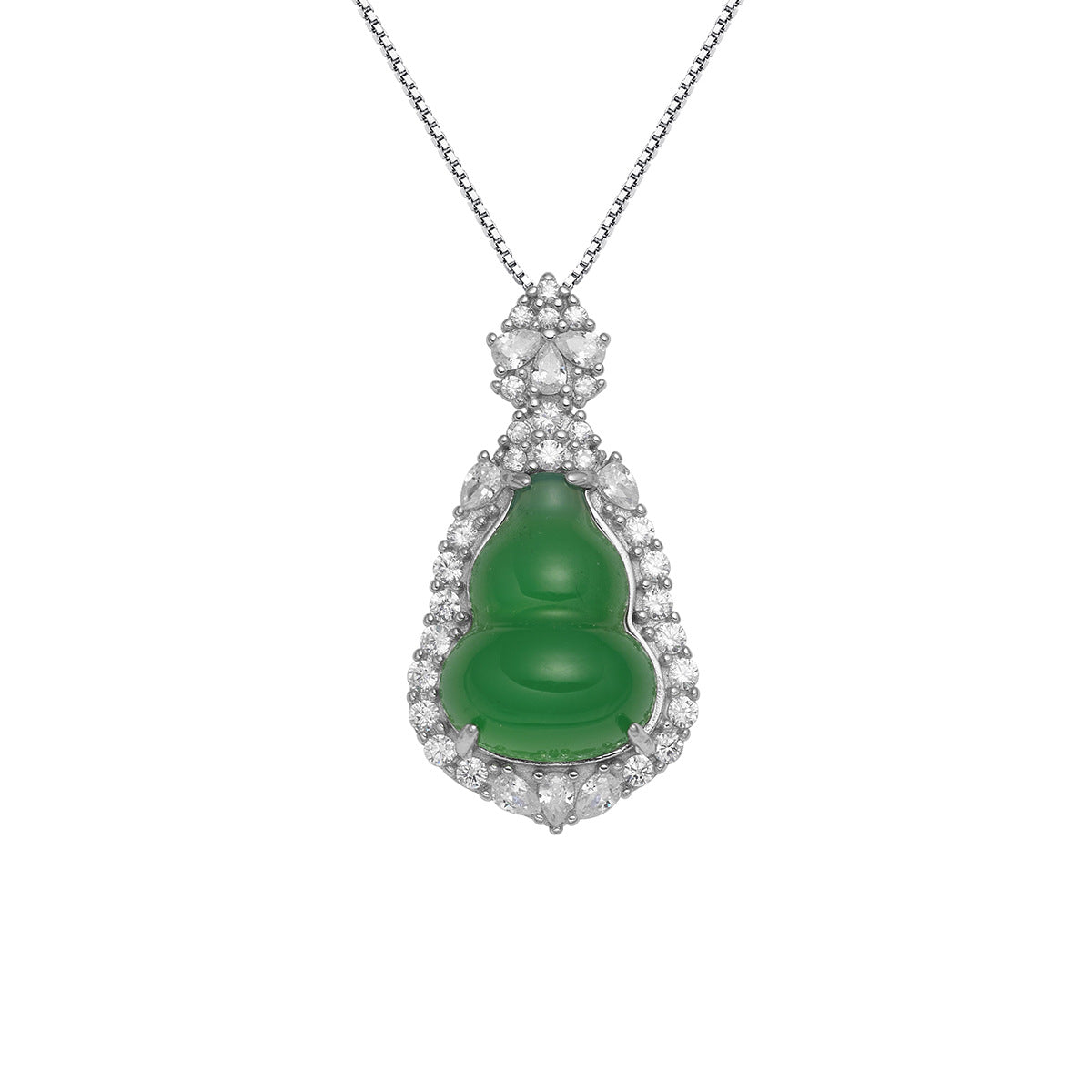 Damen Anhänger-Halskette mit kunstvollem Buddha-Motiv und funkelnden Zirkonia Shop Nory
