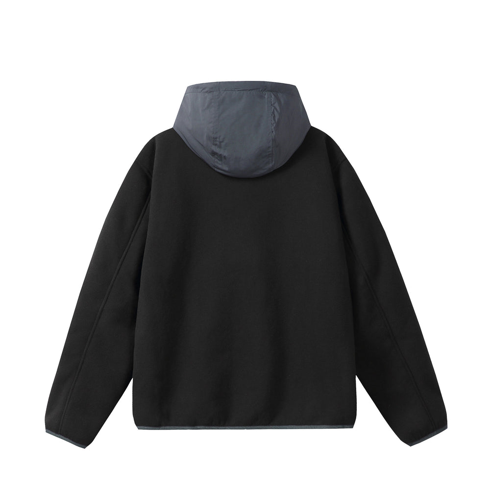 Unisex Fleece-Kapuzenjacke mit Teddyfutter, durchgehendem Reißverschluss und seitlichen Reißverschlusstaschen Shop Nory