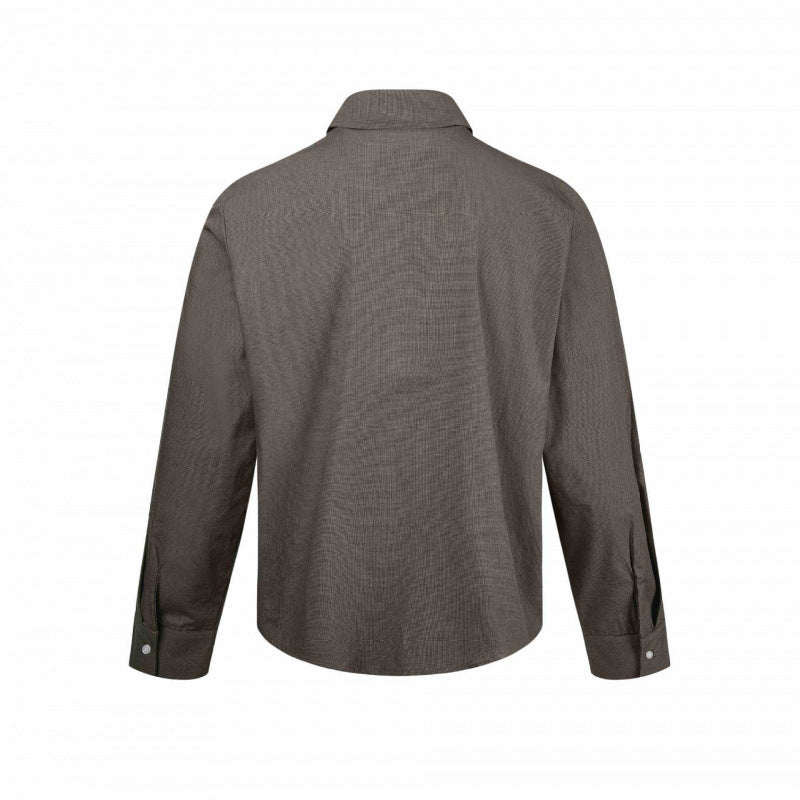 Herren Boxy-Hemdjacke mit Zwei-Wege-Metallreißverschluss und feiner Strukturqualität Shop Nory
