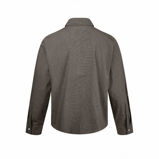 Herren Boxy-Hemdjacke mit Zwei-Wege-Metallreißverschluss und feiner Strukturqualität Shop Nory