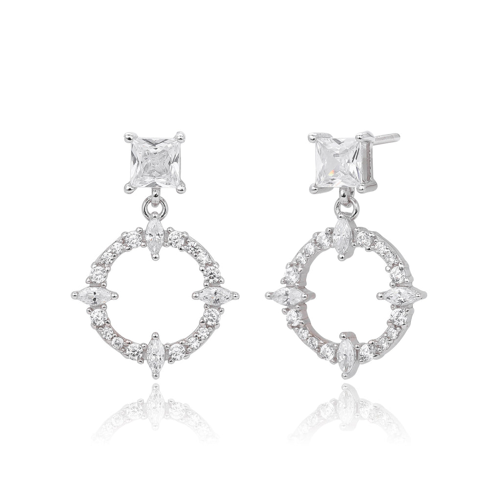Damen Ohrhänger mit luxuriösem Zirkonbesatz aus 925 Sterling Silber Shop Nory 1782843459