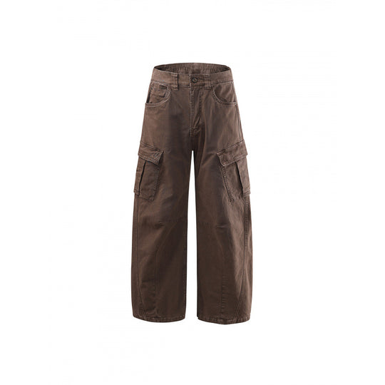 Damen Weite High Waist Cargo Culotte aus Baumwolltwill mit Mehrfachtaschen Shop Nory