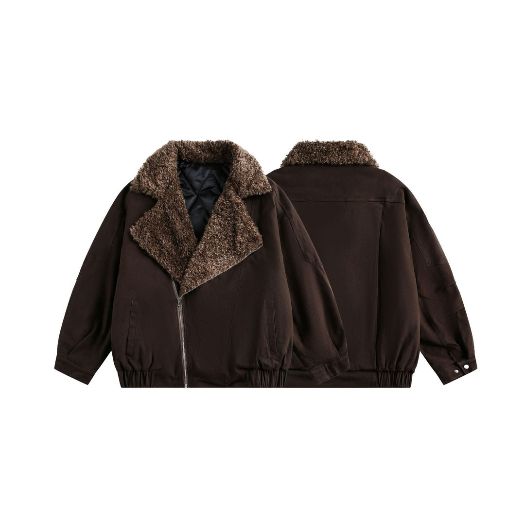 Herren Kurzblouson im Pilotenstil mit großzügigem Teddy‑Fellkragen und elastischem Bund Shop Nory