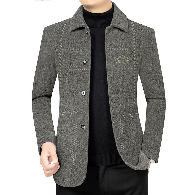 Herren Leichter ungefütterter City-Mantel im Hemdjackenstil mit minimalistischer Knopfleiste Shop Nory