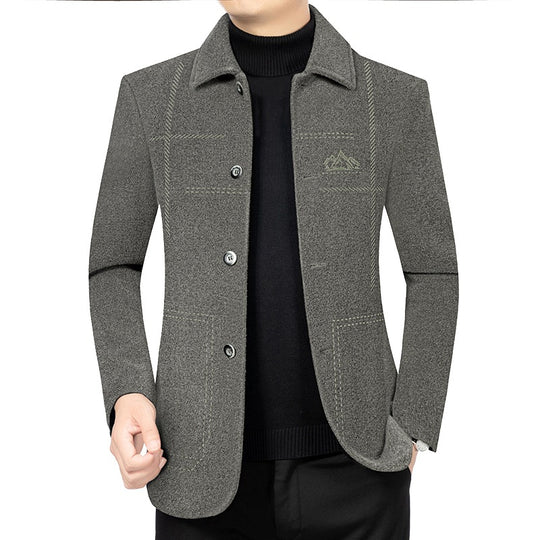 Herren Leichter ungefütterter City-Mantel im Hemdjackenstil mit minimalistischer Knopfleiste Shop Nory
