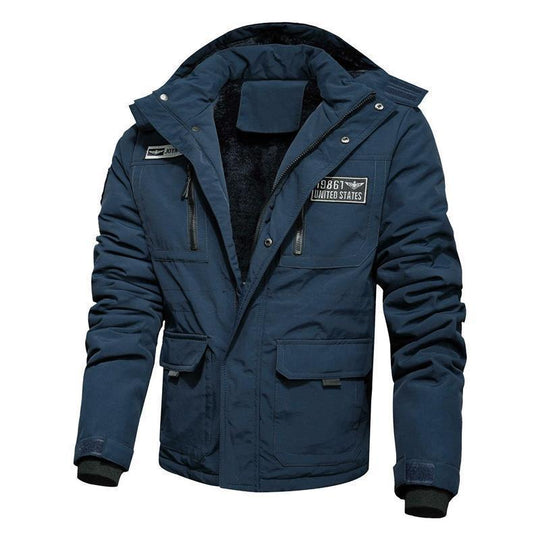 Herren Thermo-Fieldjacke mit Teddyfleece-Innenfutter, Utility-Taschen und winddichter Front Shop Nory