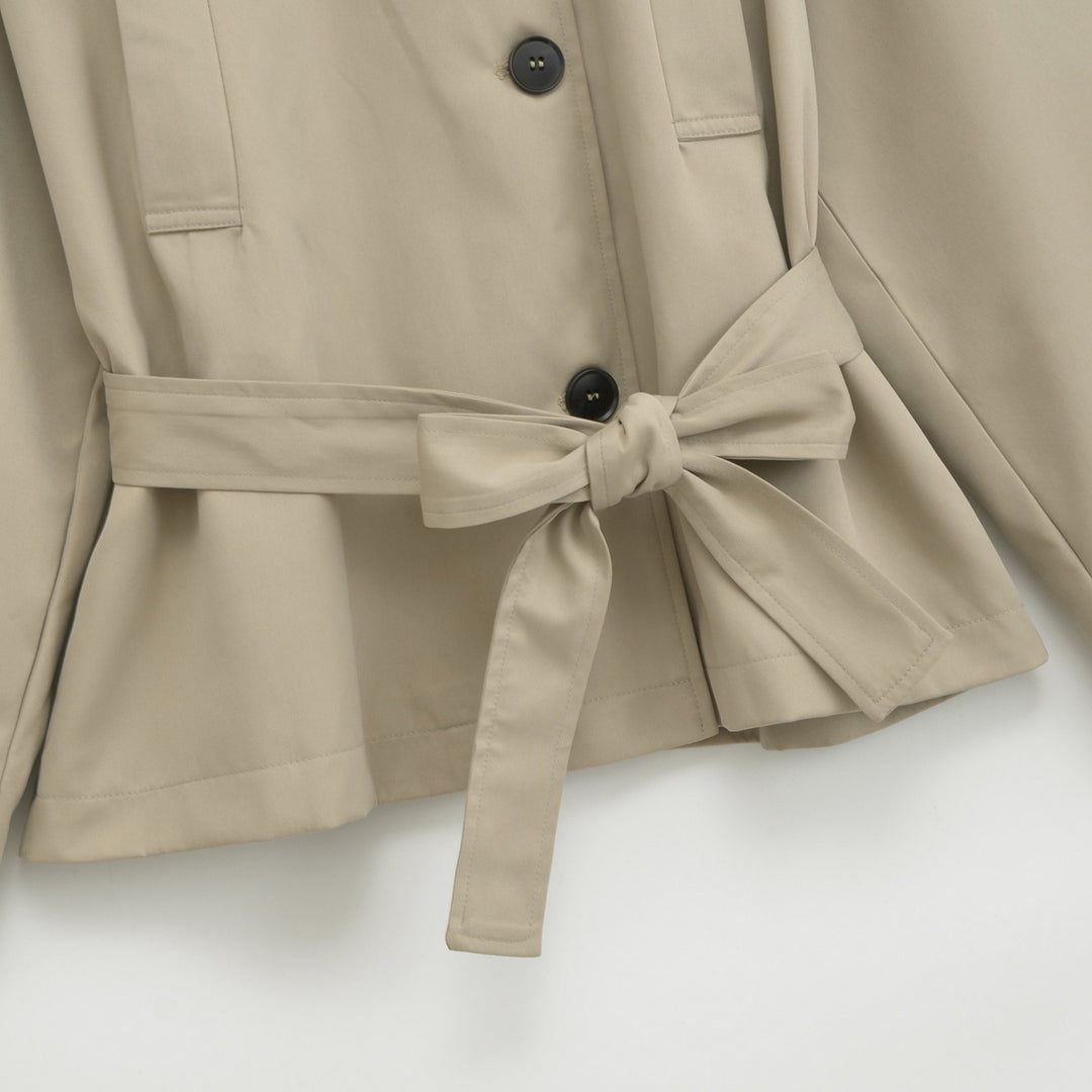 Damen Kurztrench mit Bindegürtel und weitem Arm Shop Nory