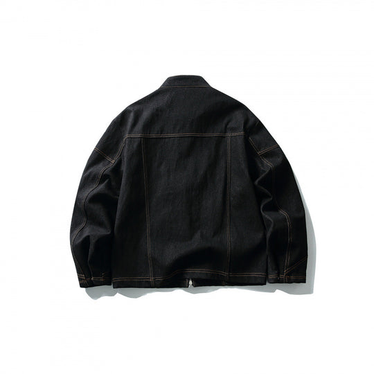 Herren Kurze Canvasjacke mit markanten Metall-Knebelverschlüssen und Kontrastnähten Shop Nory