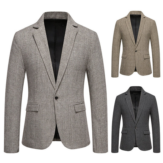 Herren Tailliertes Glencheck-Sakko mit Ein-Knopf-Verschluss und Pattentaschen Shop Nory