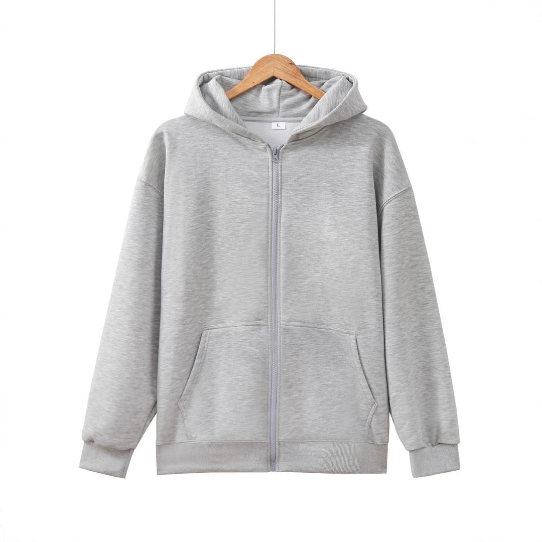 Unisex nan leichter Reißverschluss-Hoodie mit innen angerautem French-Terry, flachen Nähten und Kängurutaschen Shop Nory