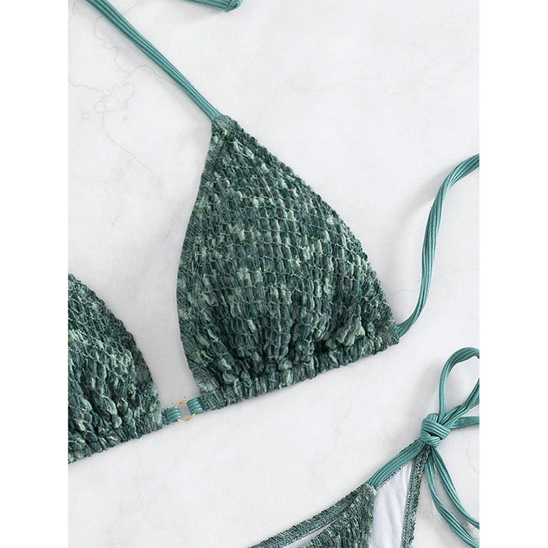 Damen Triangel-Bikini mit verspieltem Knotendesign Shopnory