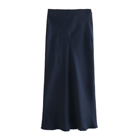 Damen langer Satinrock