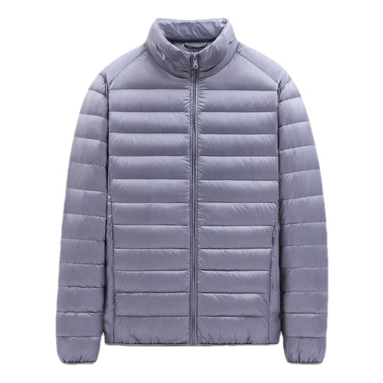 Herren ultraleichte gesteppte Steppjacke mit Stehkragen und durchgehendem Reißverschluss Shop Nory