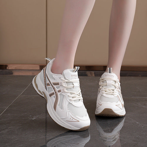 Damen Sportliche Sneakers mit dynamischer Mesh-Oberfläche und stoßdämpfender Sohle