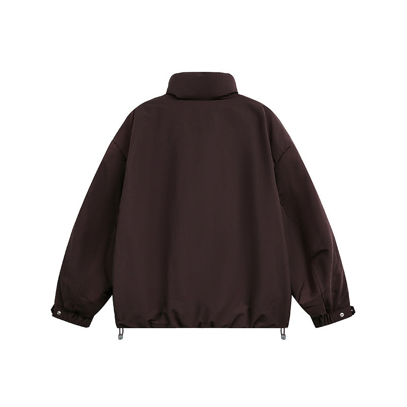Herren Oversize Wattierte Blousonjacke mit Stehkragen und Tunnelzug Shop Nory