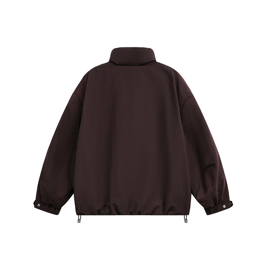 Herren Oversize Wattierte Blousonjacke mit Stehkragen und Tunnelzug Shop Nory