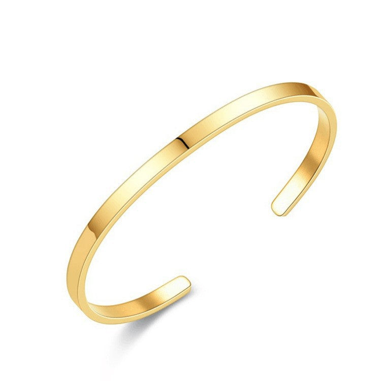 Damen Offener Armreif aus hochwertigem Edelstahl mit minimalistischer Struktur Shop Nory