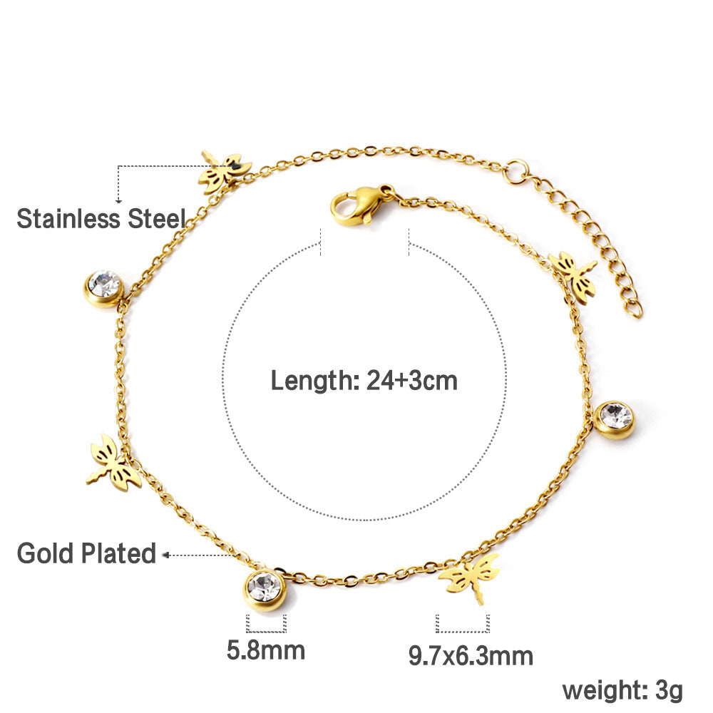 Damen Armband mit funkelnden Zirkonia und handgefertigten Anhängern Shop Nory