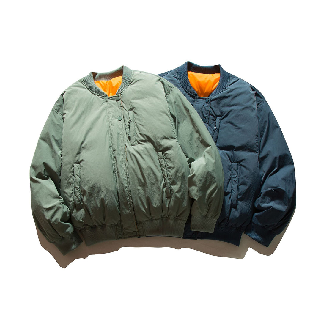 Herren Voluminöse Boxy-Bomberjacke mit wattierter Isolierung und dezenter Brust-Reißverschlusstasche Shop Nory