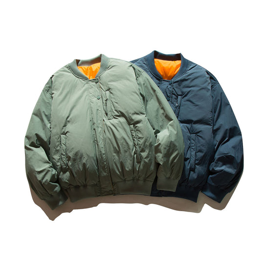 Herren Voluminöse Boxy-Bomberjacke mit wattierter Isolierung und dezenter Brust-Reißverschlusstasche Shop Nory