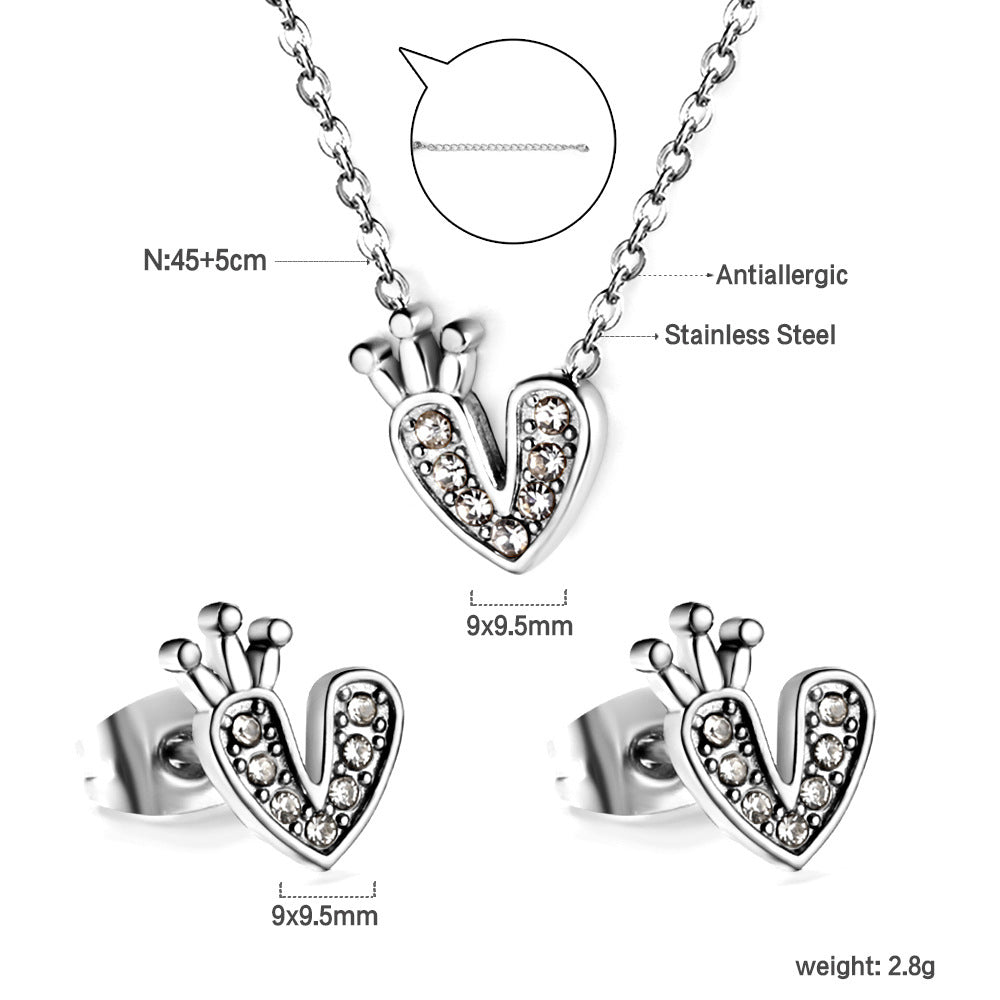 Damen Schmuckset mit bunnyförmigen Ohrsteckern und passende Halskette Shop Nory